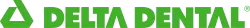 Delta Dental logo with green stylized triangular icon and bold green text on transparent background