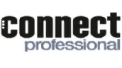 Logo of Connect Professional with black and gray text on white background