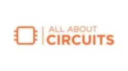 Logo of All About Circuits with an orange microchip icon and text.