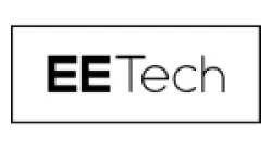 EE Tech logo with black bold EE and light gray Tech text inside a rectangular border on white background