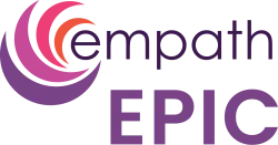 Empath EPIC logo with stylized purple and orange curved shapes forming a circular design.