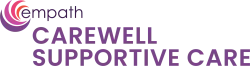 Empath Carewell Supportive Care logo with purple and pink circular design and text