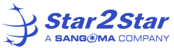 Star2Star logo in blue with a stylized star design and Sangoma company label