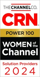 2024 CRN Power 100 Women of the Channel Solution Providers award logo by The Channel Co