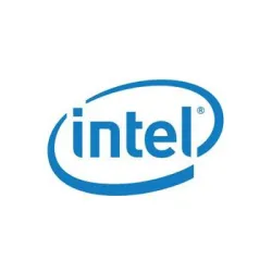 Intel logo with a blue swoosh encircling the company name on a white background