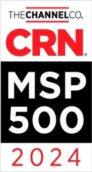 The ChannelCo CRN MSP 500 2024 award logo in red, black, and white colors.