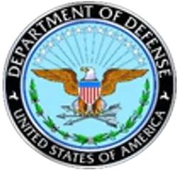 Seal of the United States Department of Defense featuring a bald eagle with outstretched wings and shield