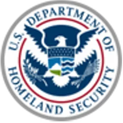 Official logo of the U.S. Department of Homeland Security featuring an eagle and shield.