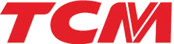 Red bold letters TCM logo with a white background