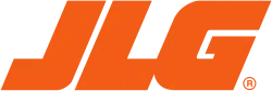 JLG company logo with bold orange letters on a transparent background.