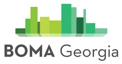 BOMA Georgia logo featuring stylized green building silhouettes and bold text on white background