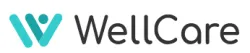 WellCare logo with stylized blue W icon and black text on white background