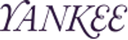 Yankee logo text in bold serif font with a stylish, vintage flair in dark purple color.