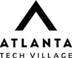 Atlanta Tech Village logo featuring a black stylized triangle above bold black text on white background