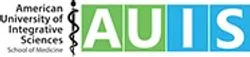 Logo of American University of Integrative Sciences School of Medicine with AUIS letters and medical symbol
