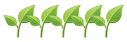 a green logo with white lines