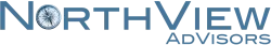 NorthView Advisors logo with compass icon integrated in the company name in blue.