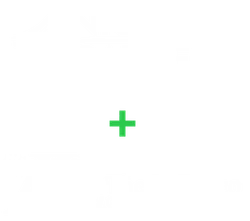 Nichols Cauley and The Laffoon Lab Teams logos side by side with a green plus sign in the center.