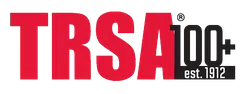 TRSA logo featuring bold red and black text with 100+ years established since 1912
