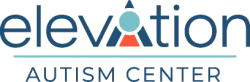 Elevation Autism Center logo with geometric shapes forming the letter A and a horizontal line beneath the text.