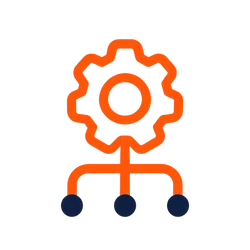 Sales System Build icon from the site's generated brand icon set (a flat, single-weight outline with rounded line caps and simple geometric shapes)