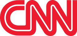 Red CNN logo with bold interconnected letters on a transparent background