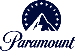 Paramount Pictures logo featuring a mountain with 22 stars in a circle above and cursive text below.