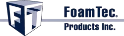 FoamTec Products Inc. logo featuring a 3D blue and white cube with FT initials and company name