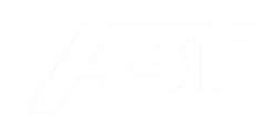 ABT logo in bold white letters on a transparent background