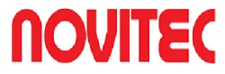 Bold red text logo spelling Novitec with modern sans-serif font on white background.