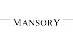 Mansory logo with stylized wings on a white background representing luxury automotive tuning company.