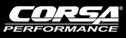 Corsa Performance logo in bold white text on a black background with stylized lettering.