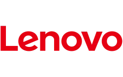 Lenovo logo in bold red font on a transparent background, representing the technology company.