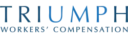 Triumph Workers' Compensation logo in blue, representing security and support for workers.