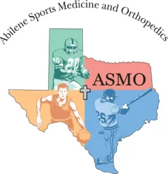Logo of Abilene Sports Medicine and Orthopedics featuring athletic silhouettes and Texas map design.