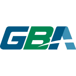 Logo featuring stylized letters GBA in blue and green with a curved line crossing the A.