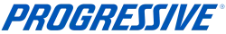 Blue Progressive logo text on a transparent background representing the insurance company brand.