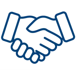 Two hands shaking, representing partnership, agreement, and collaboration in business.