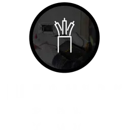Icon of electrical wires above text promoting residential and commercial electrical work services.