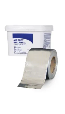a white container with a blue label