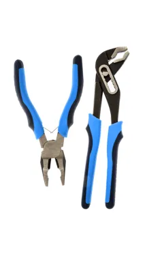 a group of blue and black toothbrushes