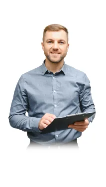 a man holding a racket