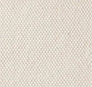Close-up of beige woven fabric texture with a natural, basket-weave pattern and soft fibers.
