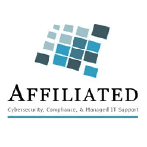 Logo of Affiliated showcasing cybersecurity and IT support services.