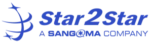 Star2Star logo in blue with a stylized star design and Sangoma company label