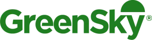 GreenSky logo with green text and a stylized leaf above the letter K on a white background.