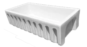 Single Bowl Fluted Front