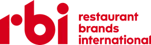 Restaurant Brands International RBI red logo with bold text on a transparent background.
