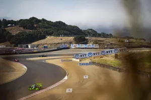 race cars on a track