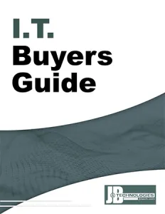 I.T. Buyers Guide cover featuring modern design and JB Technologies logo.